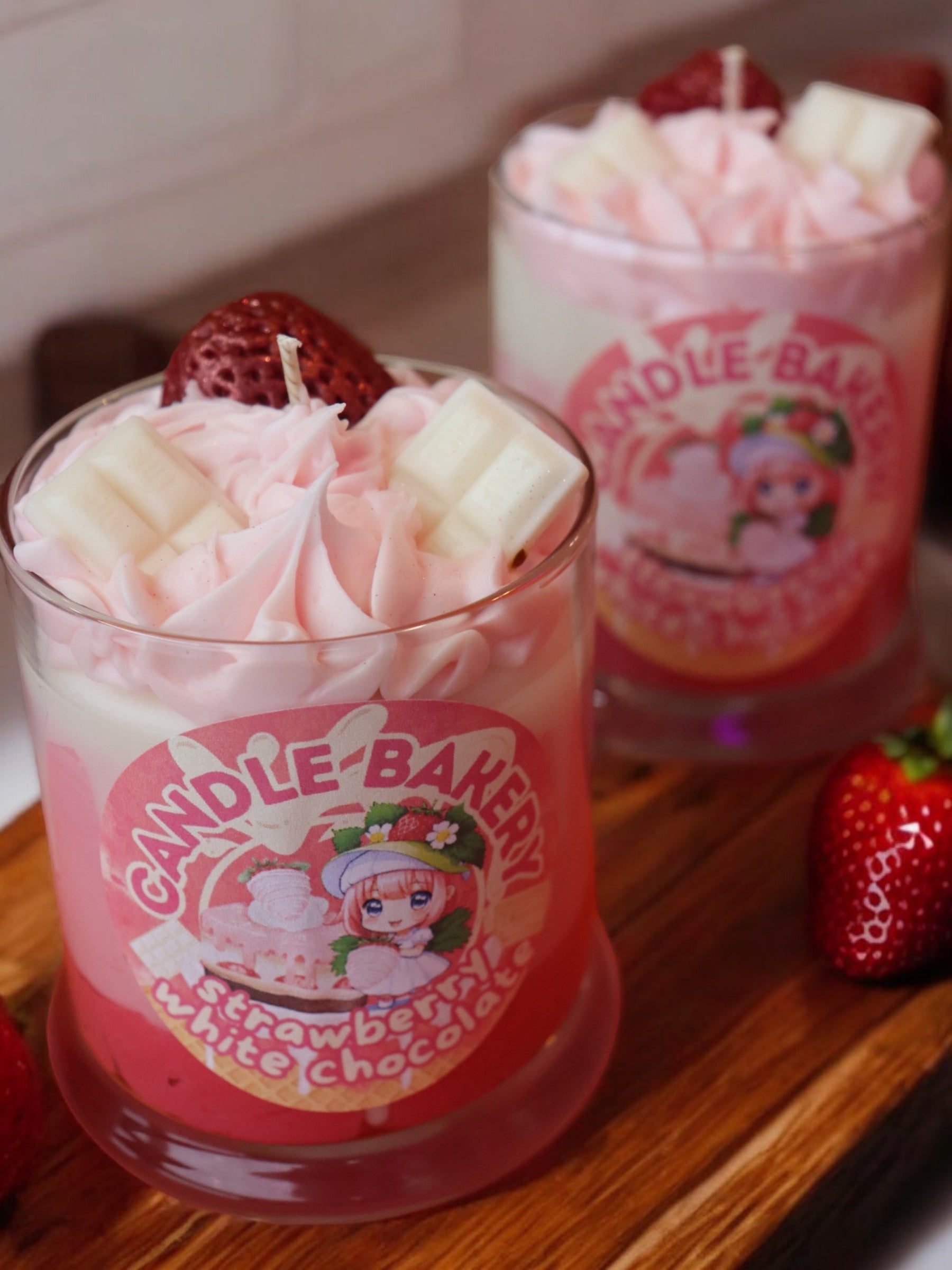 White Chocolate Strawberry Candle