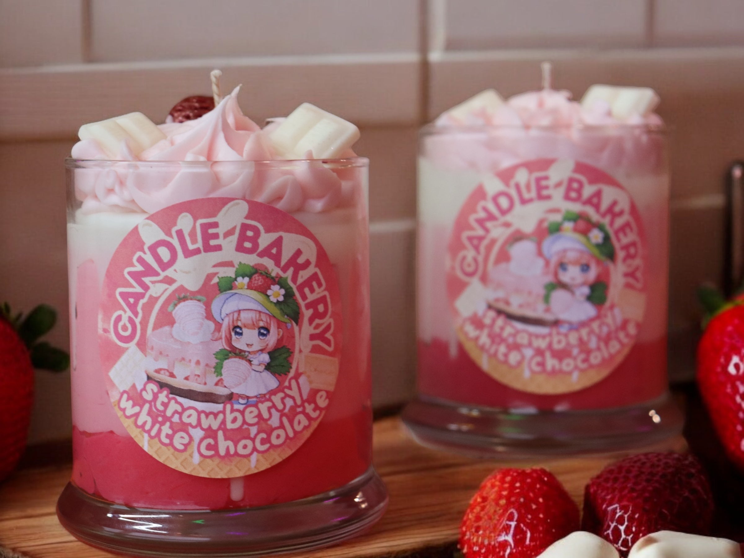 White Chocolate Strawberry Candle