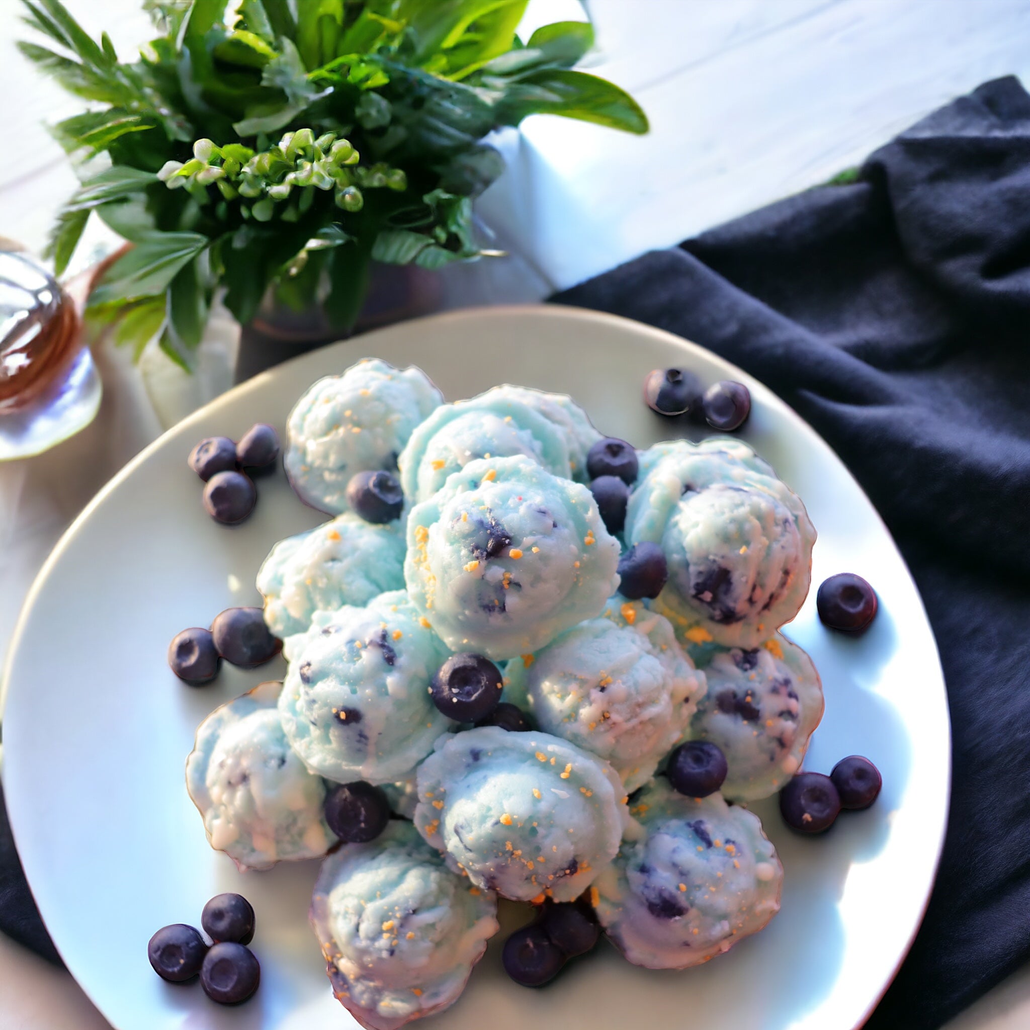 Blueberry Cheesecake Icecream Scoops