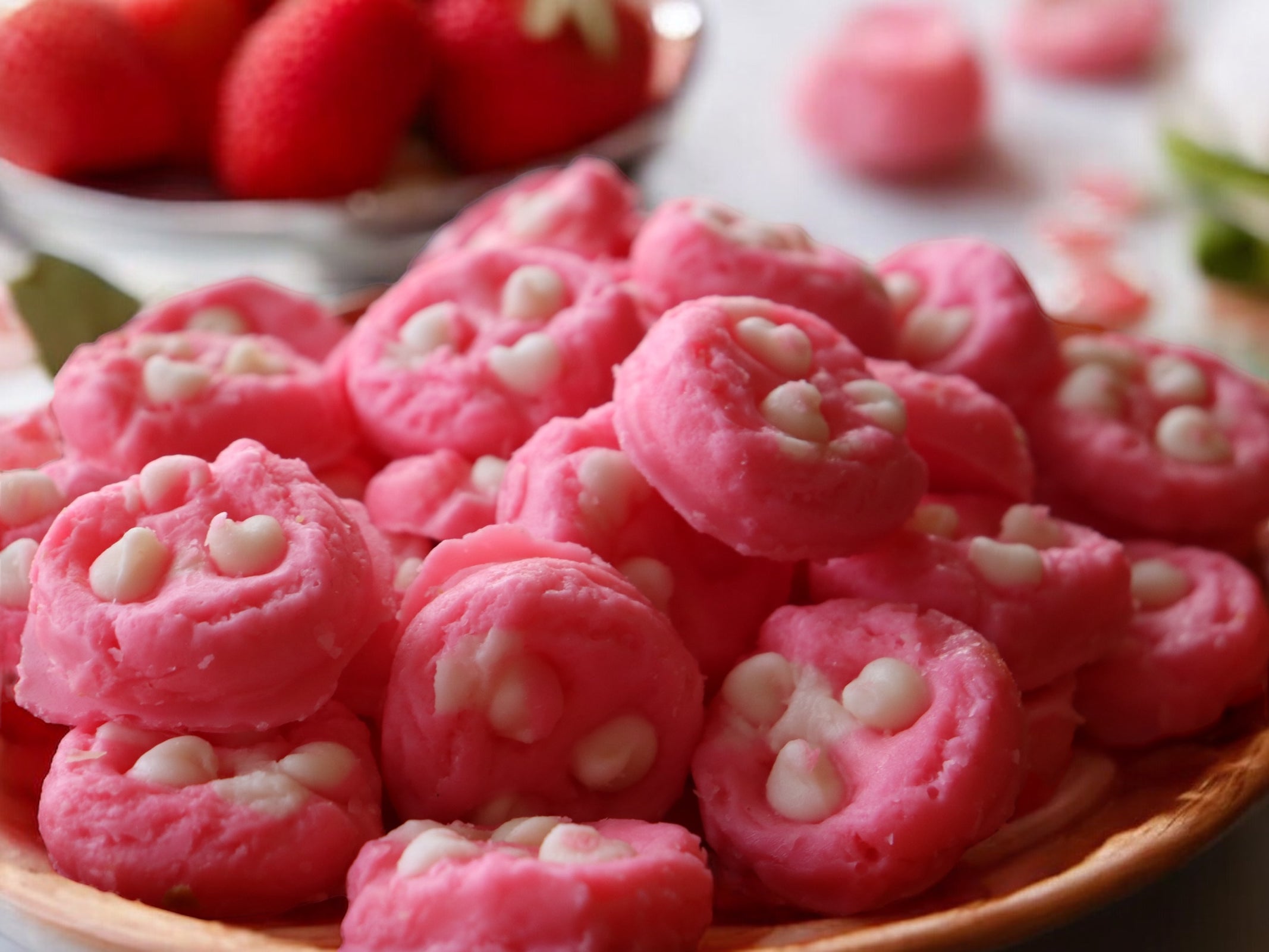 White Chocolate Chip Strawberry Cookie Wax Melts