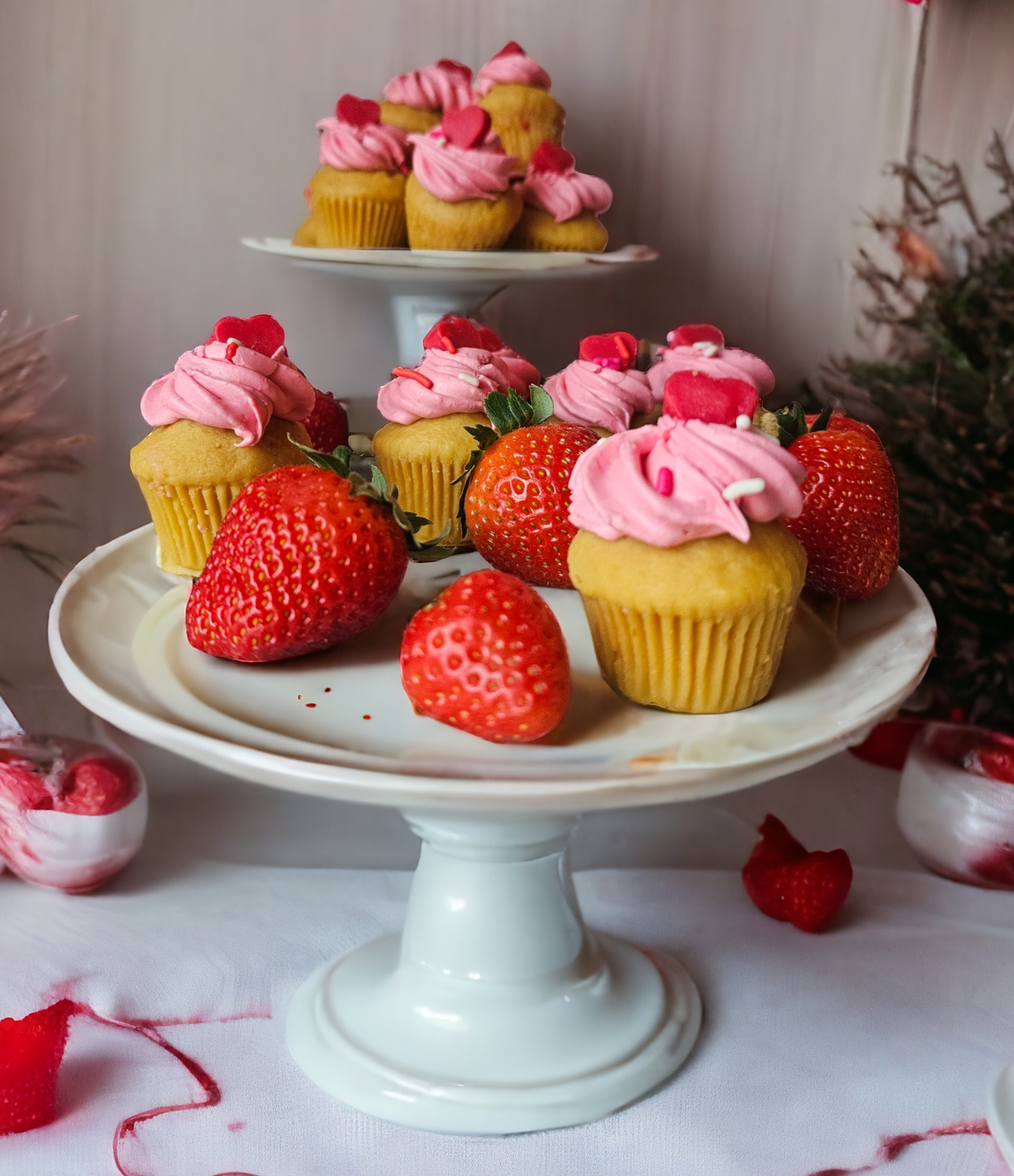 Strawberry Buttercream Cupcakes