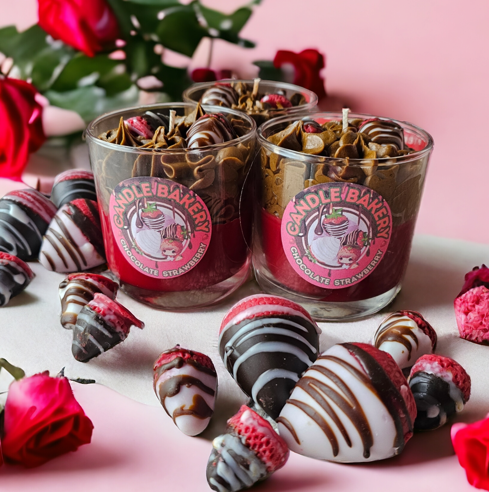 Chocolate Covered Strawberry Candles