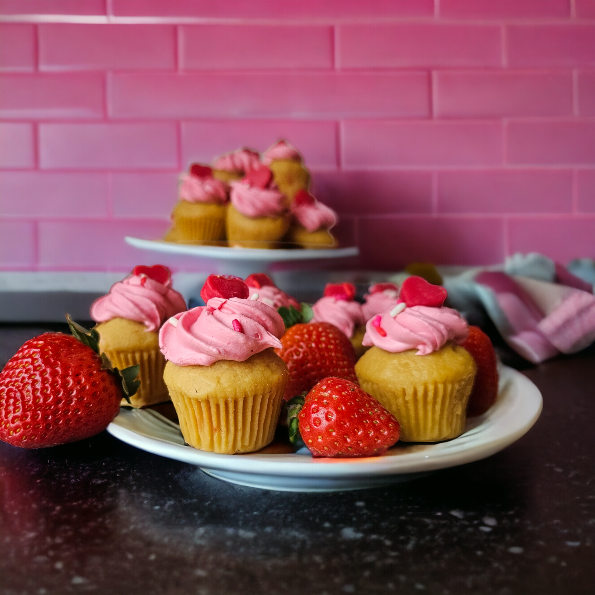 Cupid's Strawberry Buttercream Cupcakes